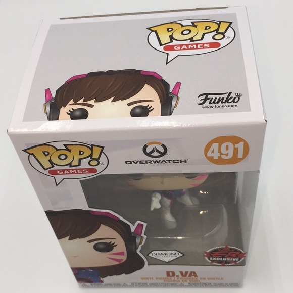 Overwatch D Va Eb Games Exclusive Funko Pop 491 Diamond Collection Figure - Picture 11 of 11